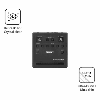 2x Schutzfolie klar für Sony XDR-C1DBP Display-Schutzfolie