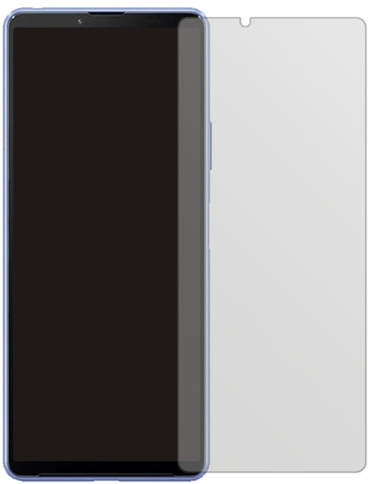 SonyXperia 10 III mit aufgebrachter dipos Displayschutzfolie, die lästige Fingerabdrücke minimiert