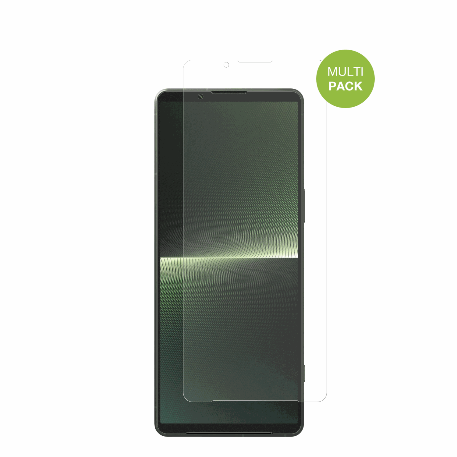 SonyXperia 1 V mit aufgebrachter dipos Displayschutzfolie, die lästige Fingerabdrücke minimiert