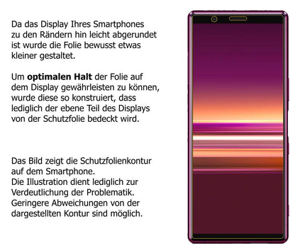Dünne und klare Folie passend zugeschnitten für Sony Xperia 5