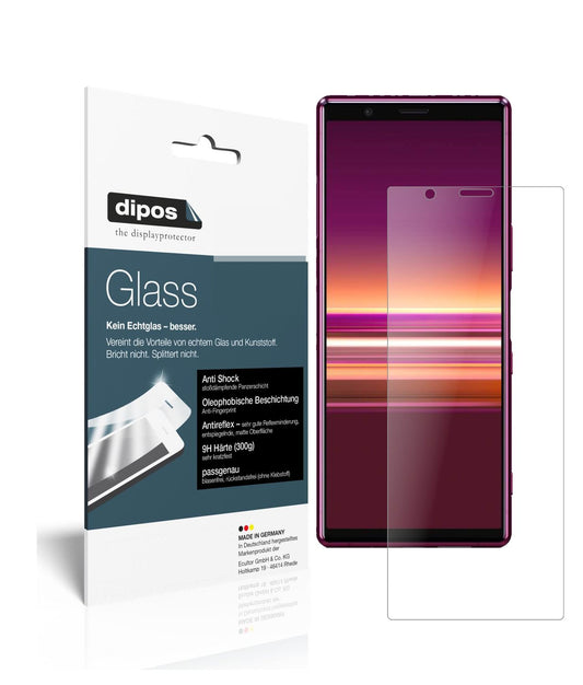 Matte Displayschutzfolie von dipos passend für Sony Xperia 5, 9H kratzfest und blasenfrei montiert