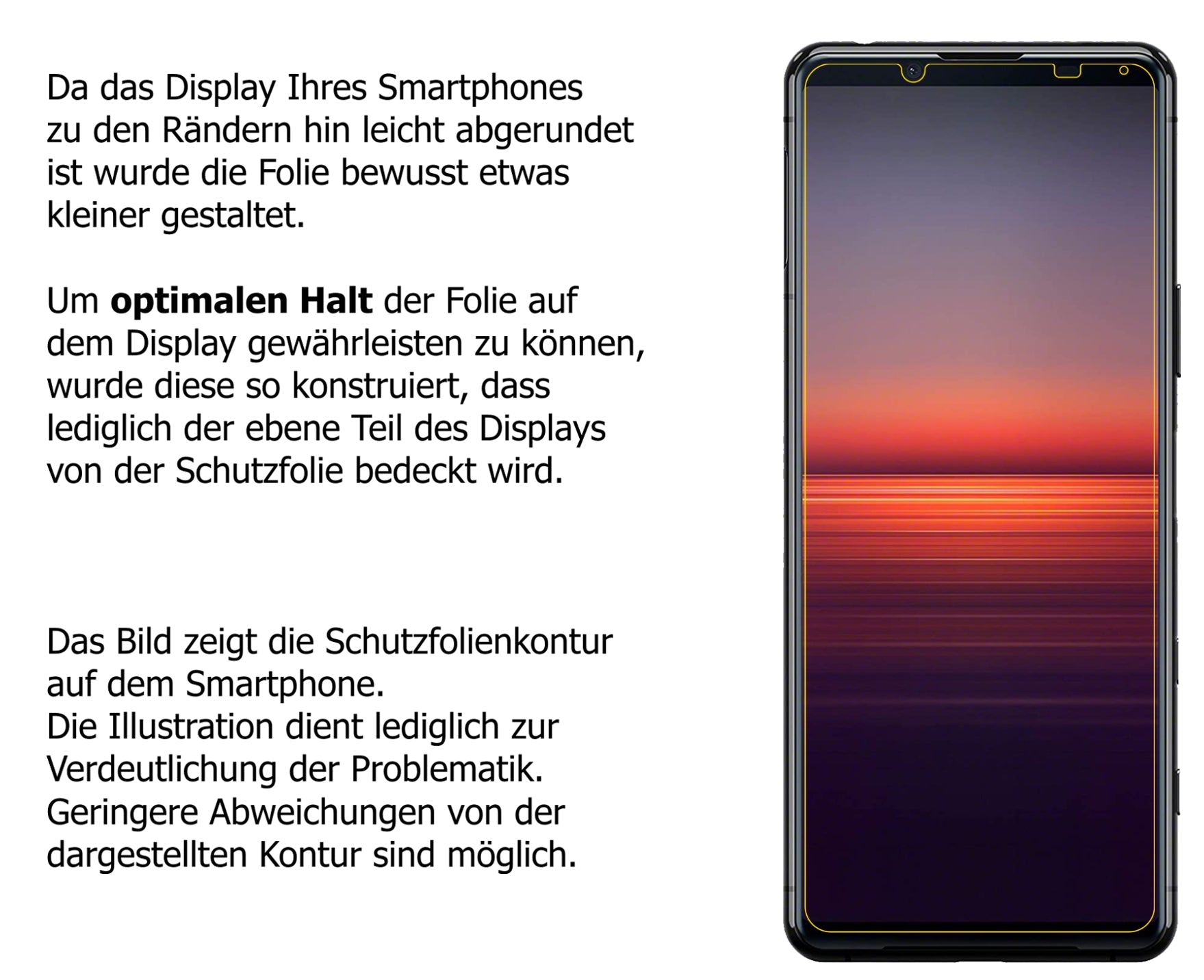 Dünne und klare Folie passend zugeschnitten für Sony Xperia 5 II