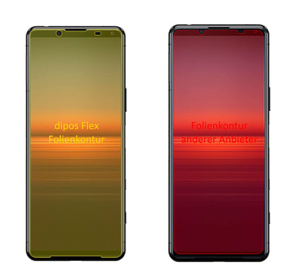 SonyXperia 5 II mit aufgebrachter dipos Displayschutzfolie, glasklare Darstellung ohne Einschränkungen