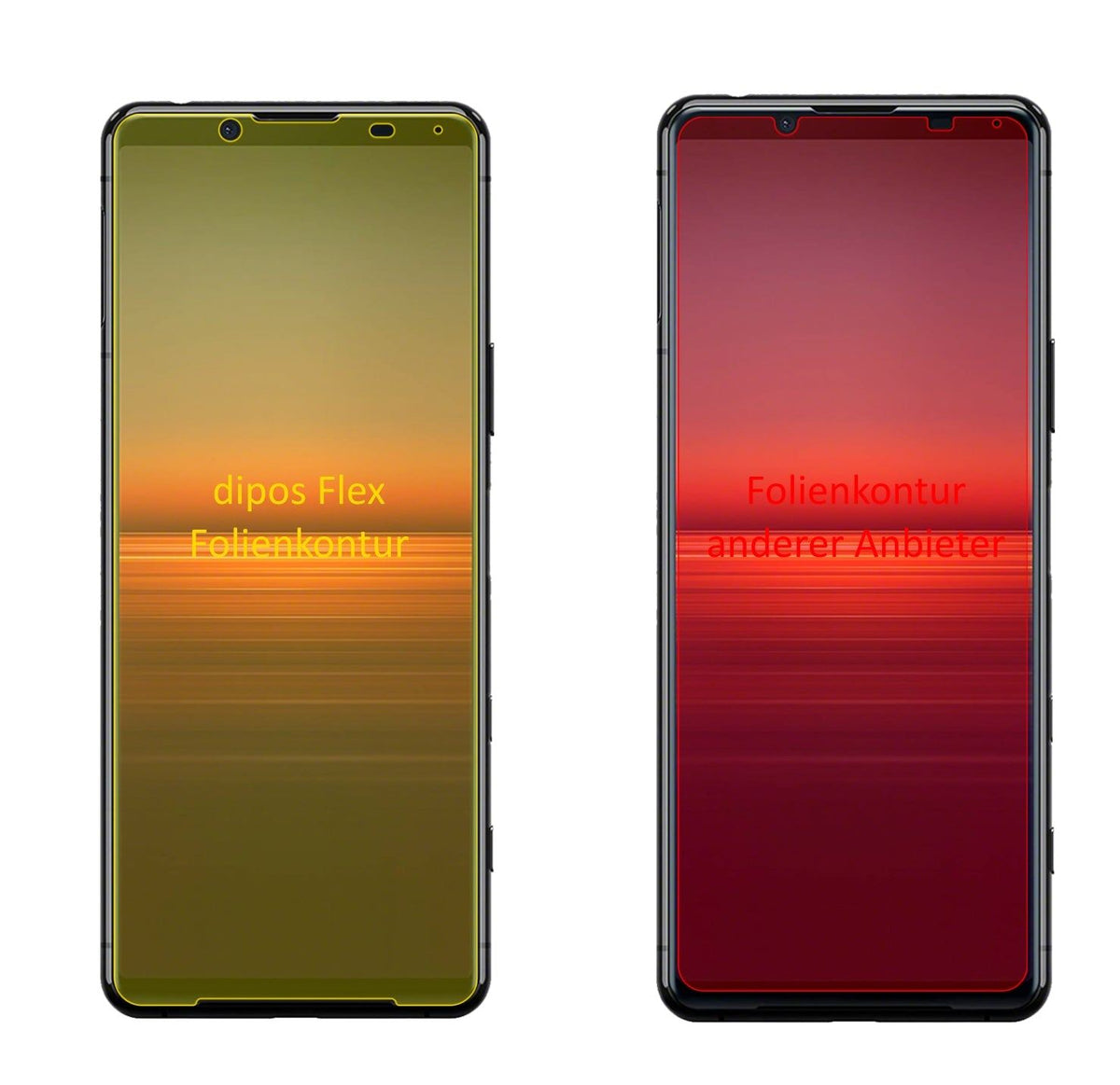 2x 3D Full Cover Schutzfolie für Sony Xperia 5 II
