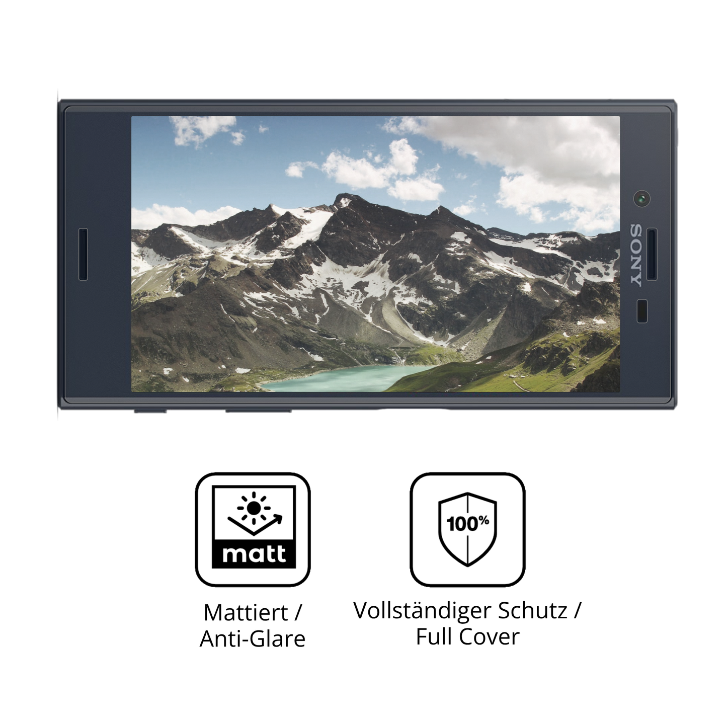 2x Full Cover Schutzfolie matt für Sony Xperia X Compact