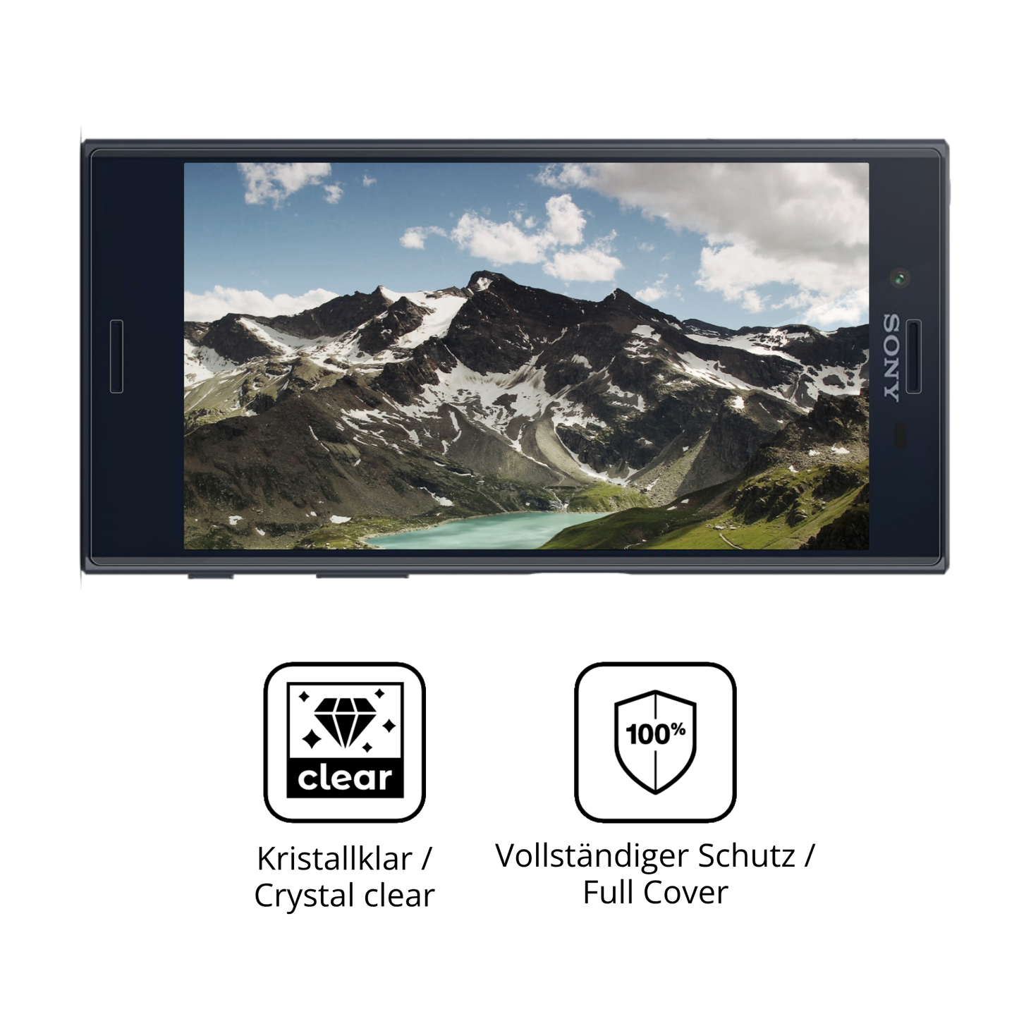 2x 3D Full Cover Schutzfolie für Sony Xperia X Compact