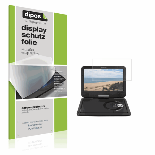 Matte Displayschutzfolie von dipos passend für Soundmaster PDB1910SW, präziser Zuschnitt und blasenfrei montiert