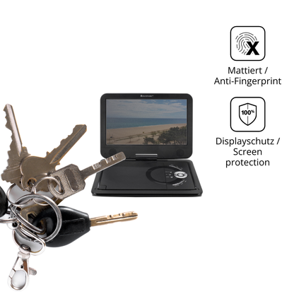 dipos Displayschutz für Soundmaster PDB1910SW, mattierte Oberfläche, Blickschutzfilter und perfekter Passform