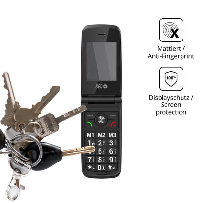 dipos Displayschutz für SPC Titan 2, mattierte Oberfläche, Blickschutzfilter und perfekter Passform