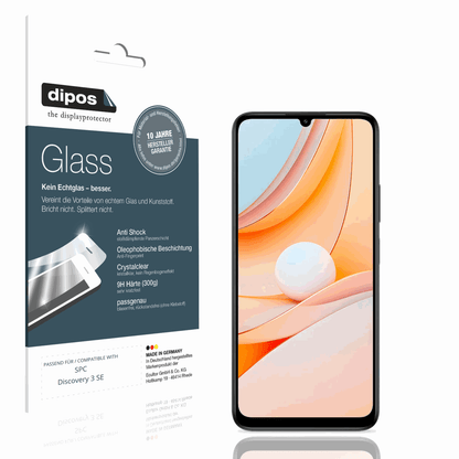 Klare Displayschutzfolie von dipos passend für SPC Discovery 3 SE, 9H kratzfest und blasenfrei montiert