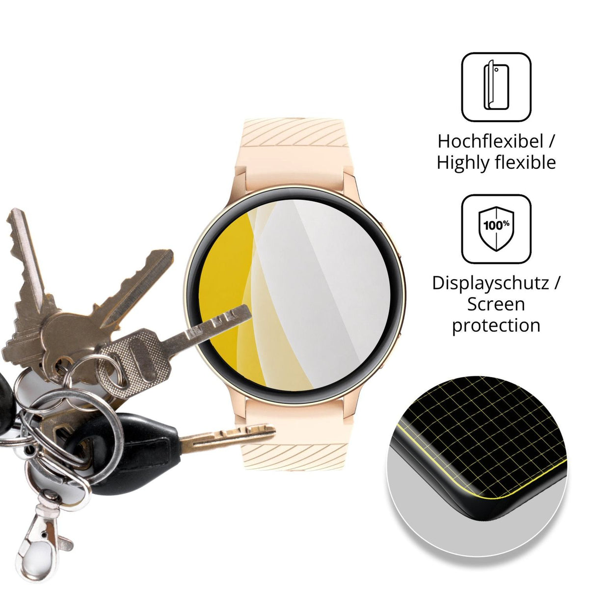 dipos Displayschutz für Stahlgear Luna 1.32 Zoll, transparente Oberfläche, geringe Dicke und perfekte Passform