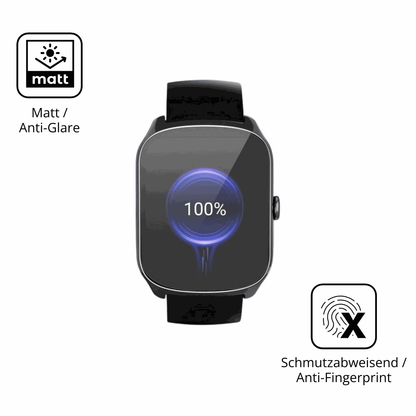 Dünne und entspiegelnde Folie passend zugeschnitten für steceis68 1.95 smartwatch