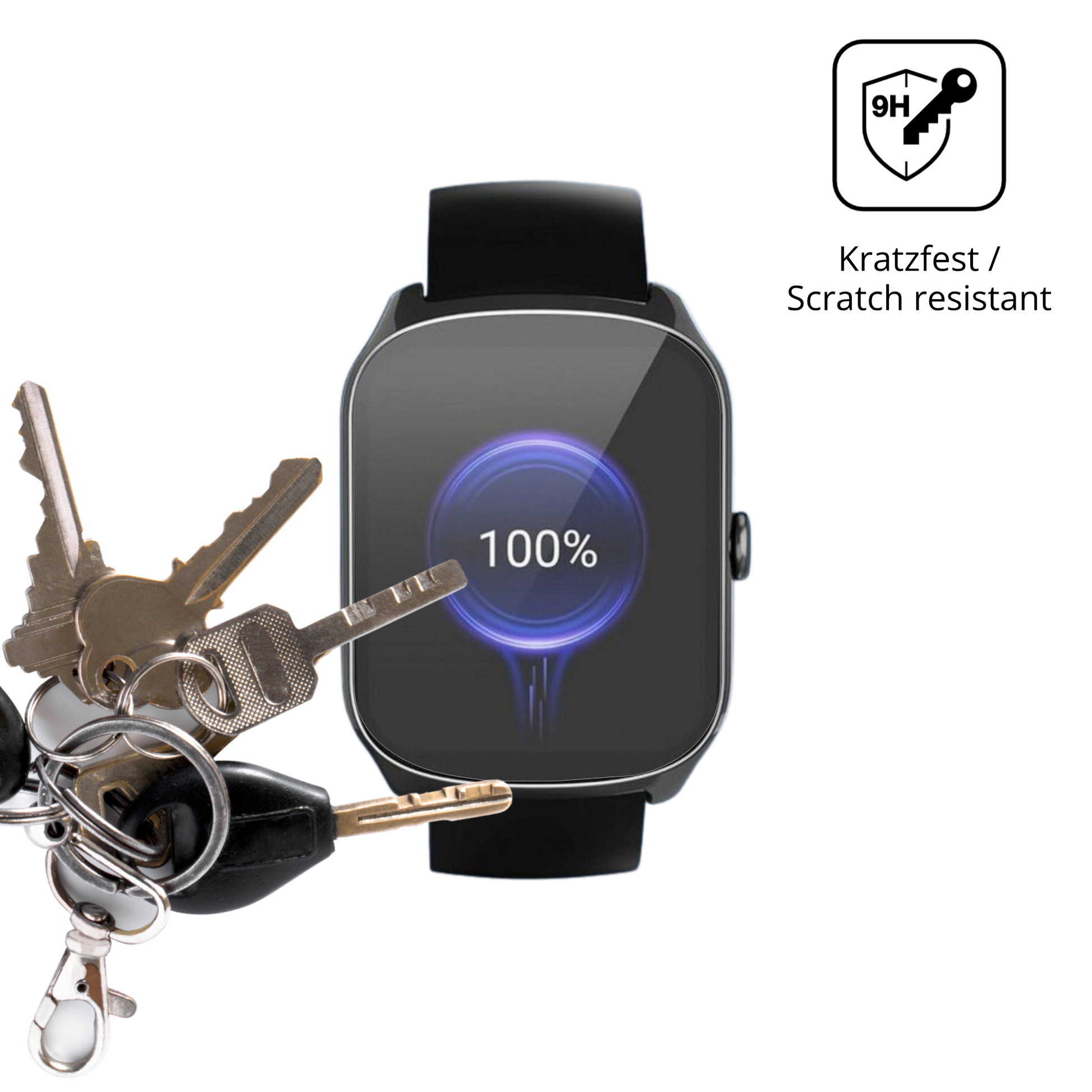 dipos Displayschutz für steceis68 1.95 smartwatch, mattierte Oberfläche, robuste Festigkeit und perfekte Passform