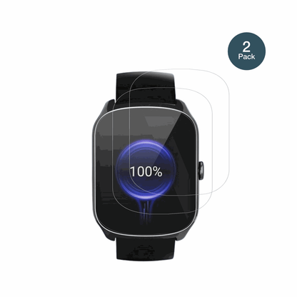 steceis68 1.95 smartwatch mit aufgebrachter dipos Flex Schutzfolie, glasklare Darstellung ohne Einschränkungen