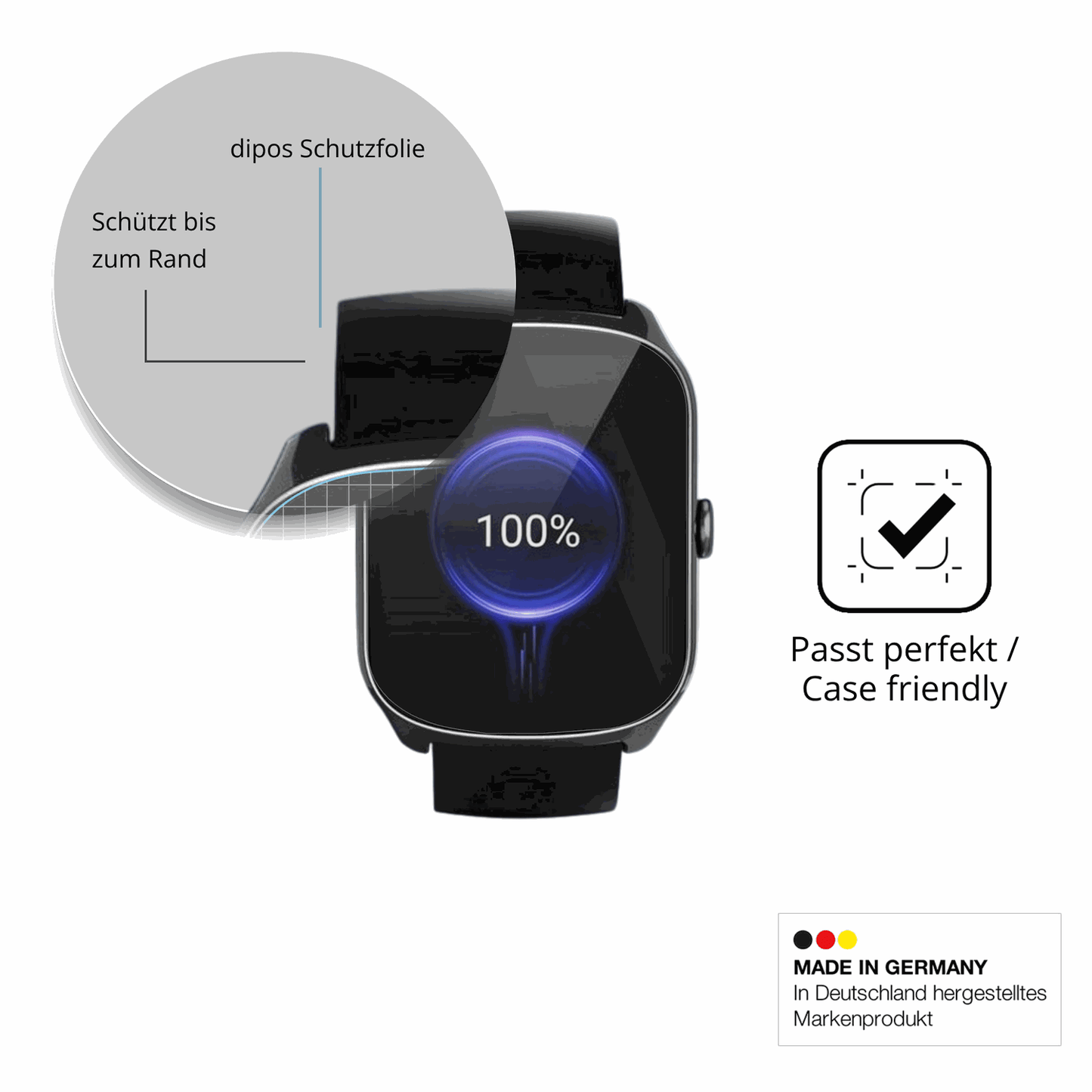 Besonders flexibler Displayschutz mit Anti-Shock-Schicht im Materialmix