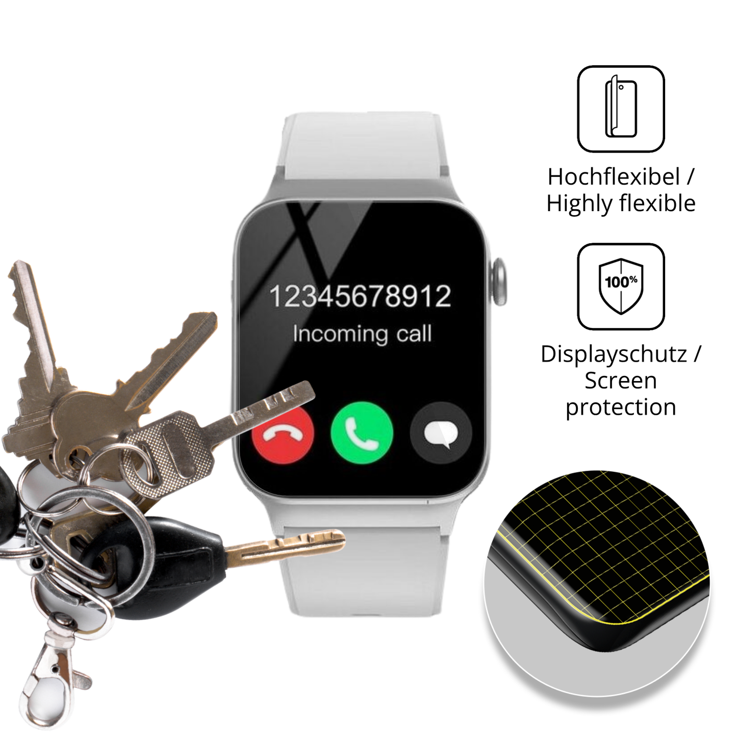 dipos Displayschutz für Stecei T50s, transparente Oberfläche, geringe Dicke und perfekte Passform