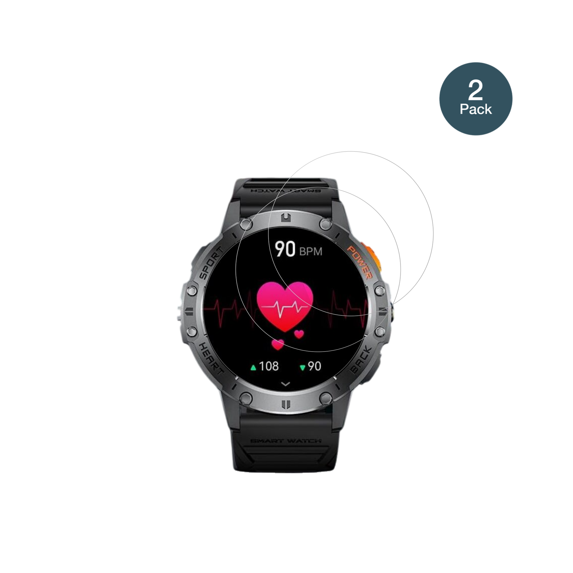 SunktaFV23-D-GS mit aufgebrachter dipos Flex Schutzfolie, glasklare Darstellung ohne Einschränkungen