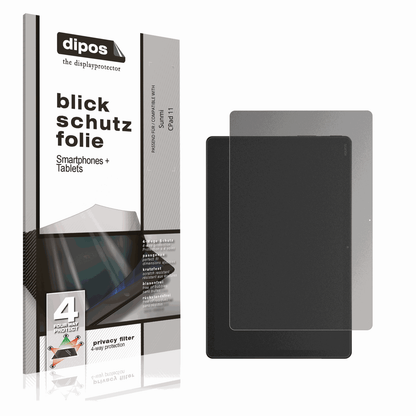 Blickschutzfolie von dipos passend für Sunmi CPad 11, präziser Zuschnitt und blasenfrei montiert