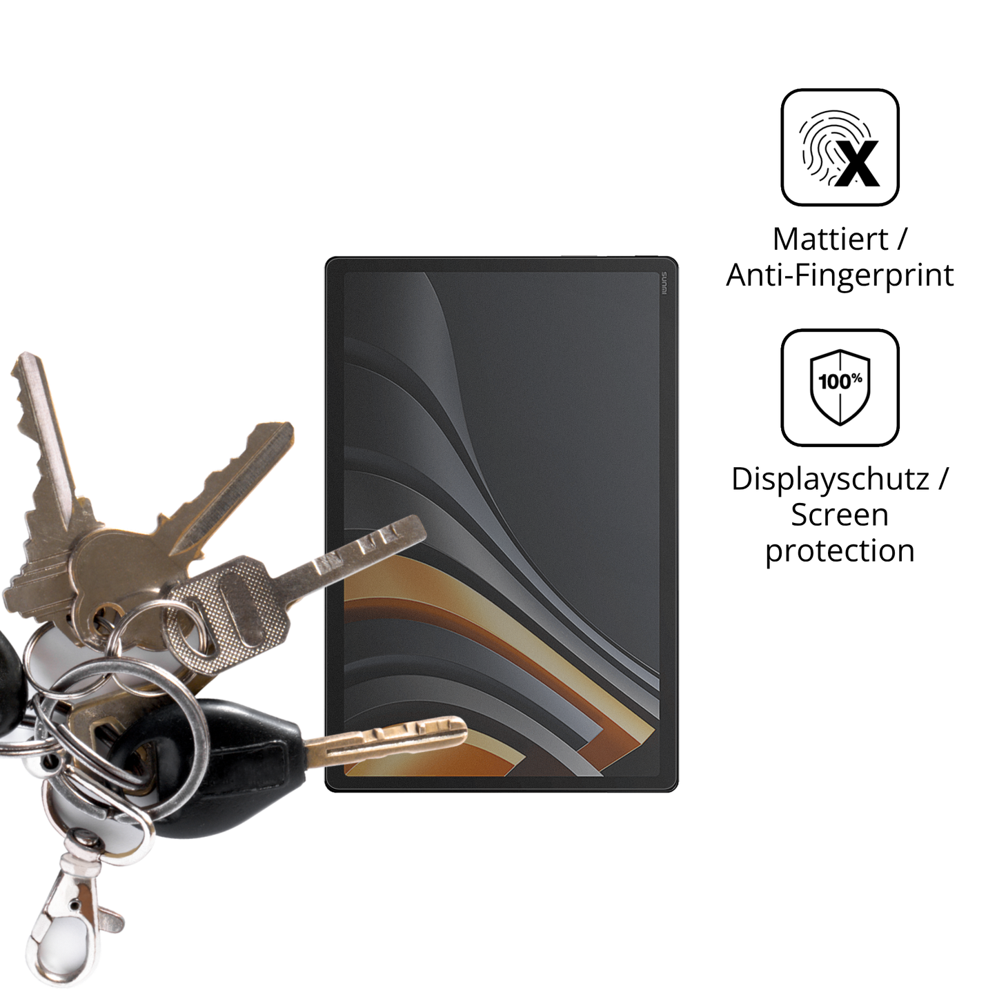 dipos Displayschutz für Sunmi CPad 14 Zoll, mattierte Oberfläche, Blickschutzfilter und perfekter Passform