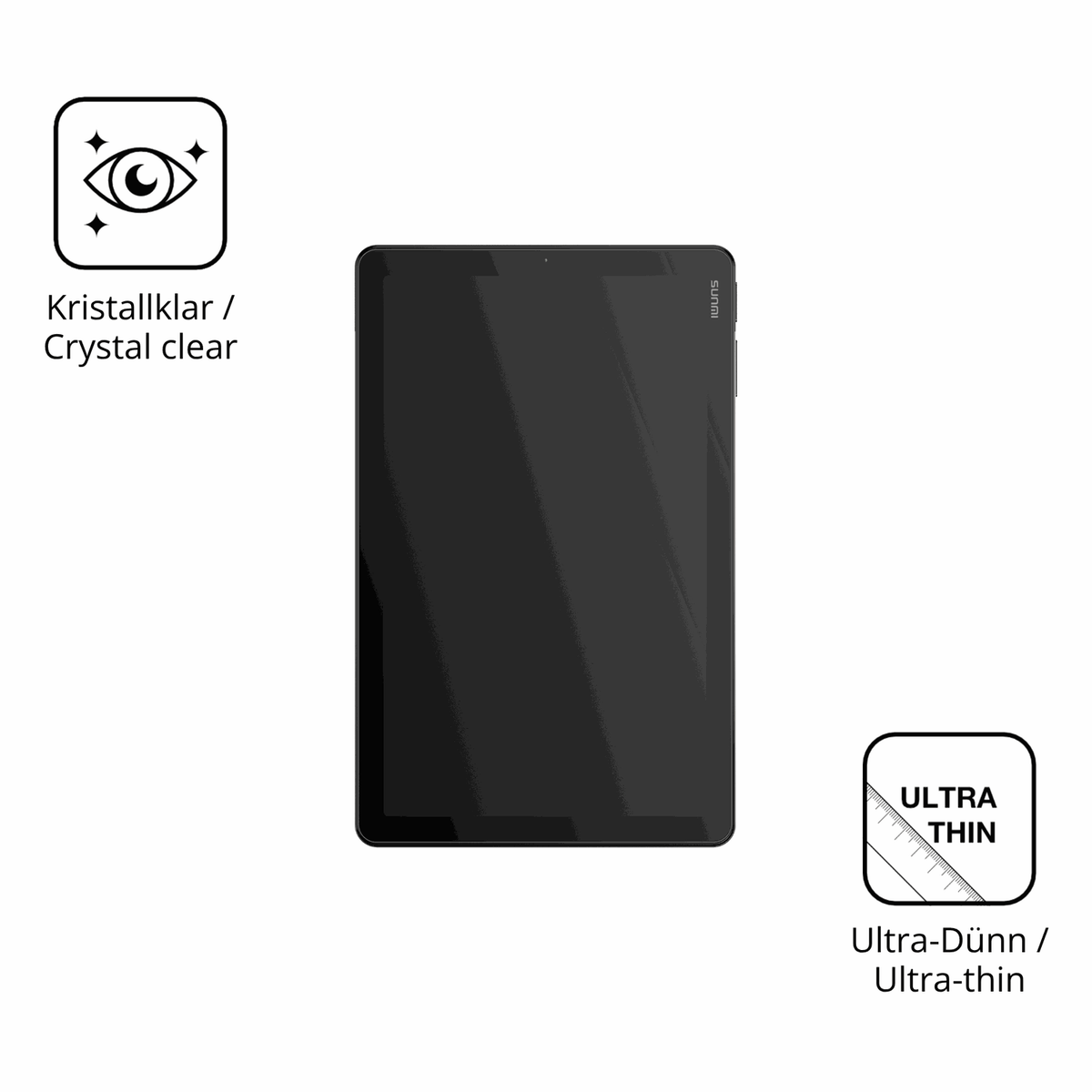 Dünne und klare Folie passend zugeschnitten für Sunmi CPad 8.7