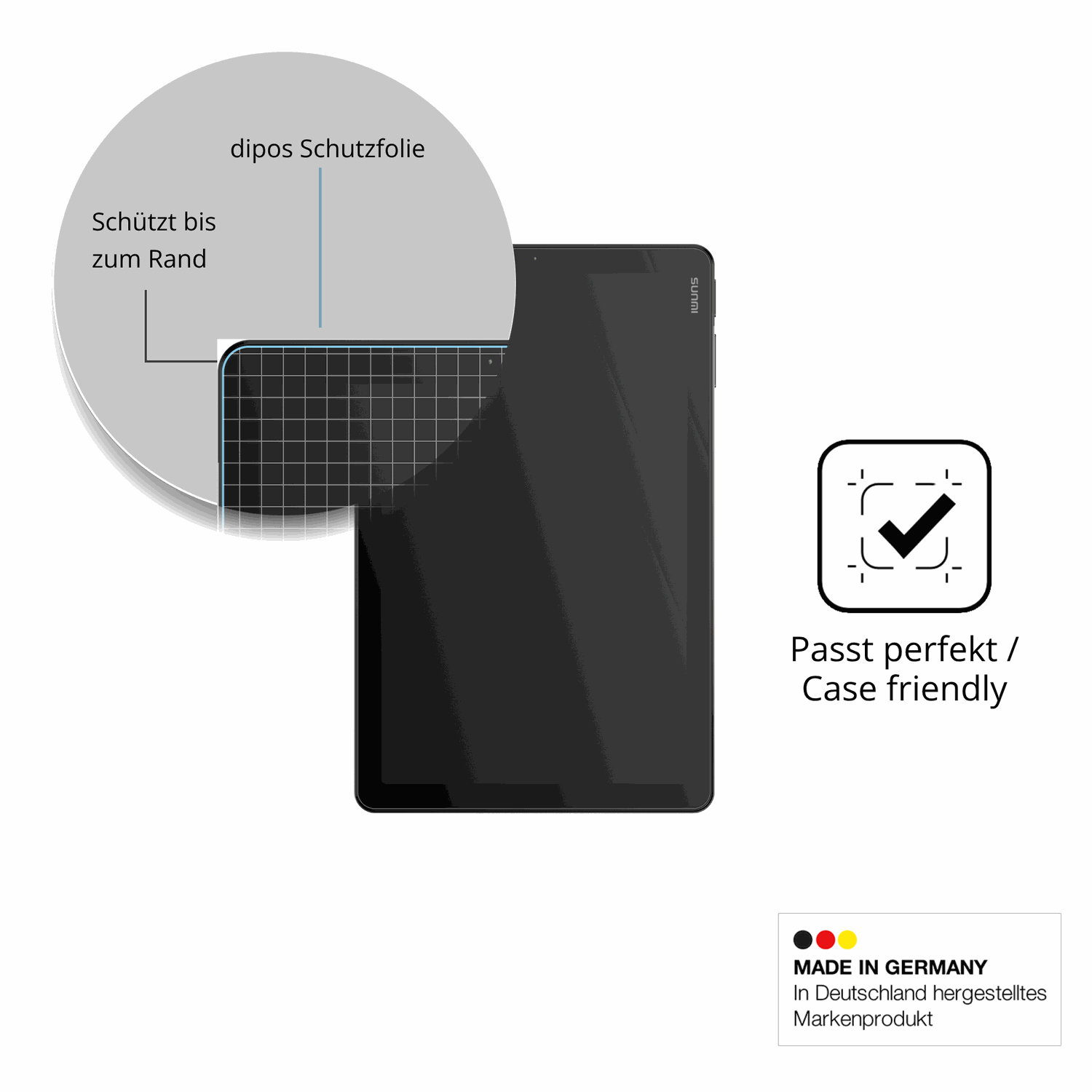 Besonders flexibler Displayschutz mit Anti-Shock-Schicht im Materialmix