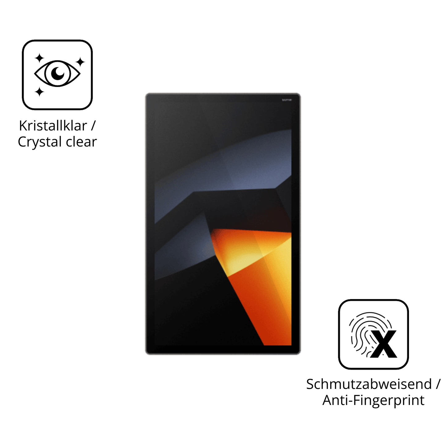 Flexible TPU-Folie passend zugeschnitten für Sunmi Flex 3 22 Zoll, vollständige Abdeckung