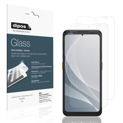 Matte Displayschutzfolie von dipos passend für Sunmi L3, 9H kratzfest und blasenfrei montiert