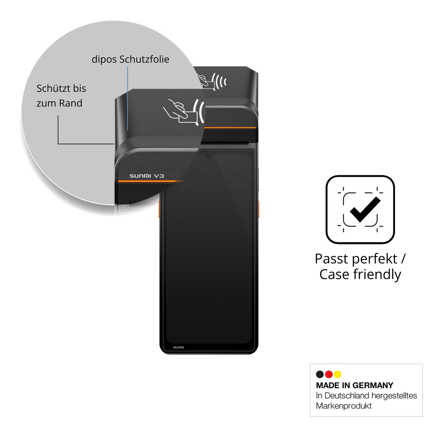 Besonders flexibler Displayschutz mit Anti-Shock-Schicht im Materialmix