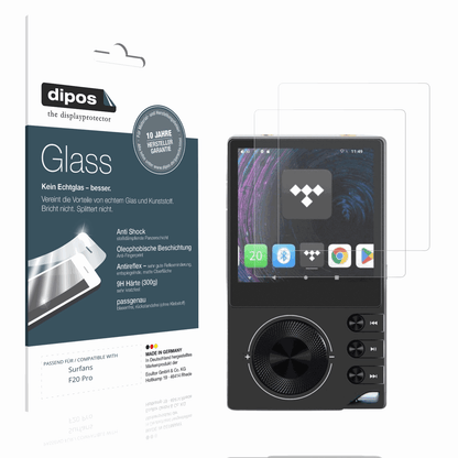 Matte Displayschutzfolie von dipos passend für Surfans F20 Pro, 9H kratzfest und blasenfrei montiert