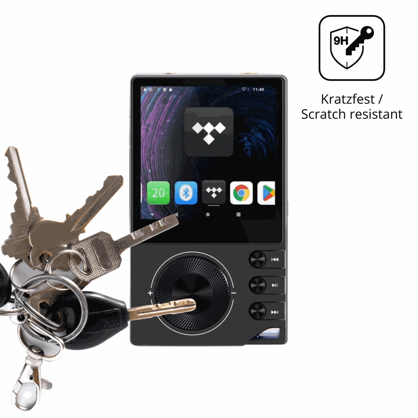 dipos Displayschutz für Surfans F20 Pro, transparente Oberfläche, perfekte Passform auch für die Rundungen