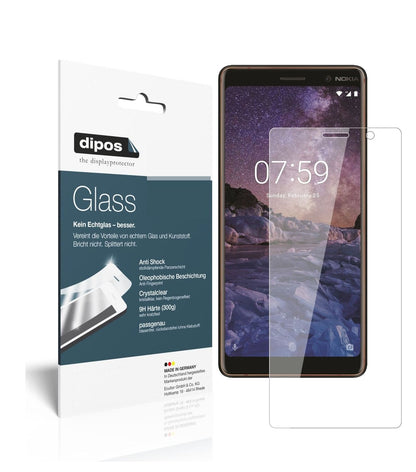 1x 9H Schutzfolie für Nokia 7 Plus Panzerfolie
