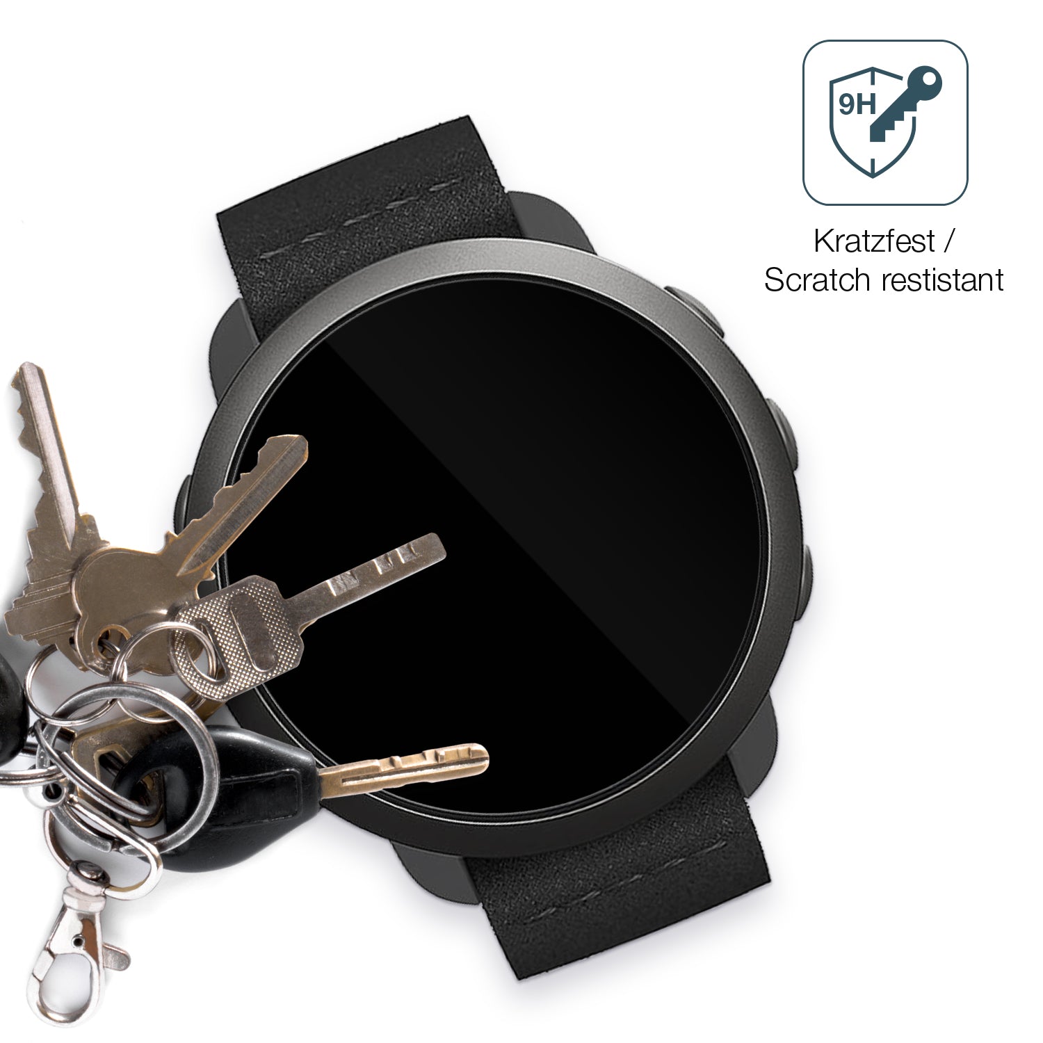 dipos Displayschutz für Suunto 3, transparente Oberfläche, perfekte Passform auch für die Rundungen