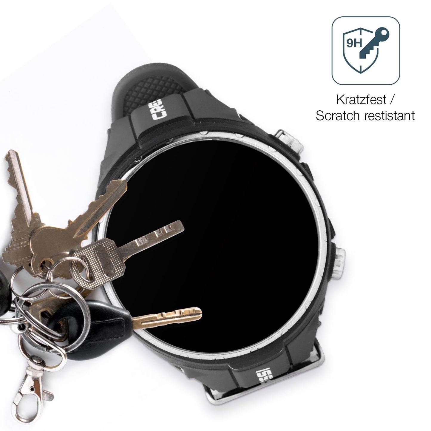 dipos Displayschutz für Suunto D4F Tauchcomputer, mattierte Oberfläche, robuste Festigkeit und perfekte Passform