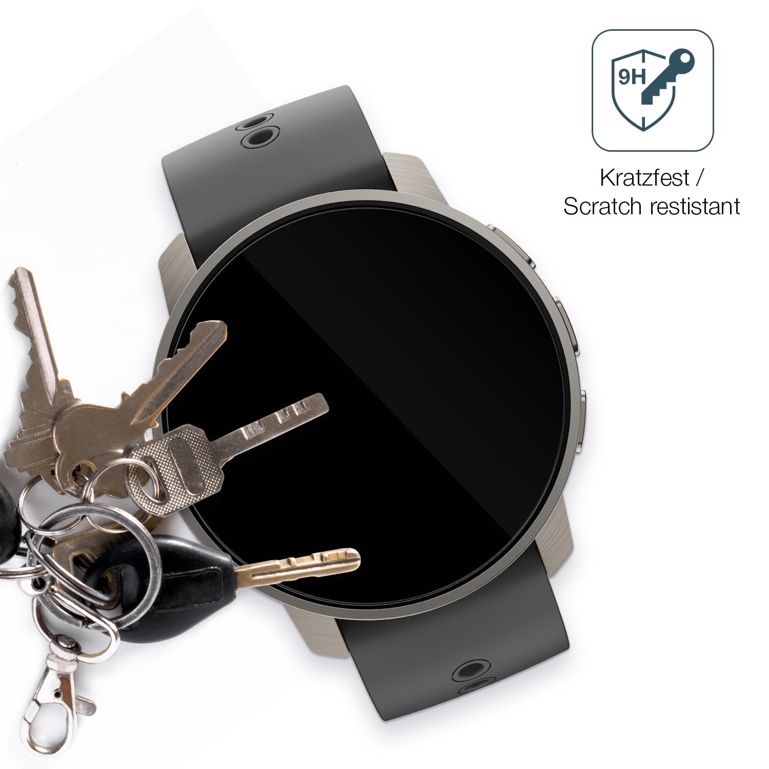 dipos Displayschutz für Suunto Peak Pro, transparente Oberfläche, perfekte Passform auch für die Rundungen