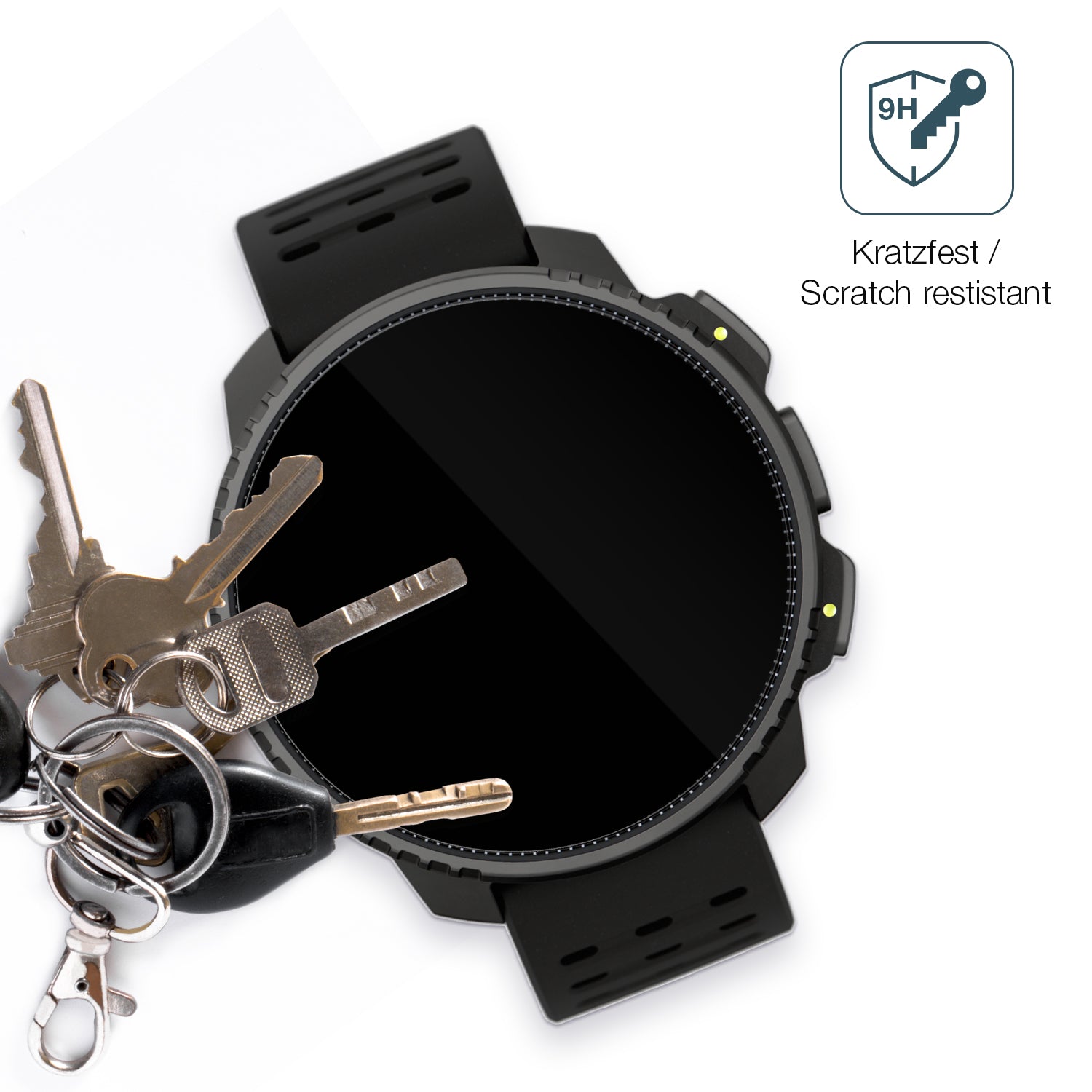 dipos Displayschutz für Suunto Vertical, transparente Oberfläche, perfekte Passform auch für die Rundungen