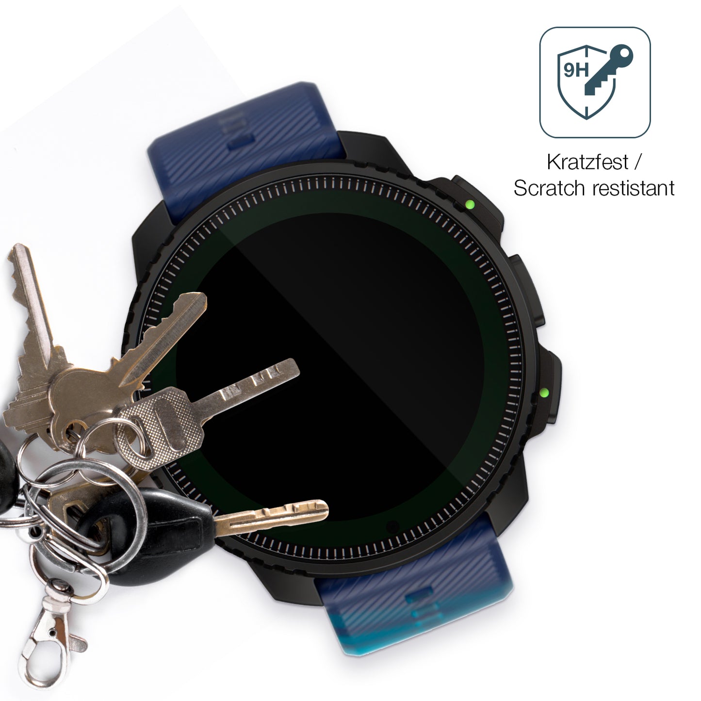 dipos Displayschutz für Suunto Vertical Solar, transparente Oberfläche, perfekte Passform auch für die Rundungen