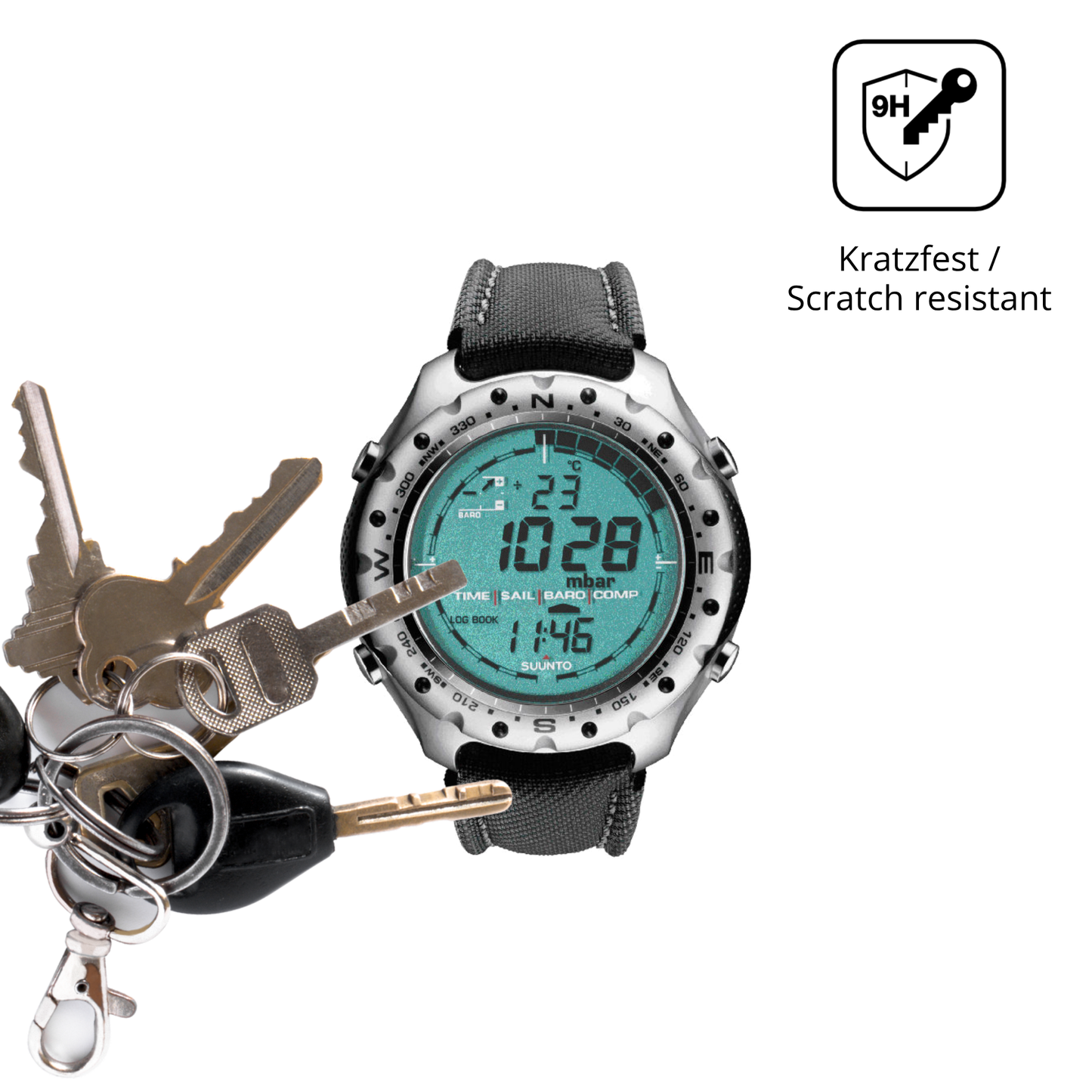 dipos Displayschutz für Suunto Regatta, mattierte Oberfläche, robuste Festigkeit und perfekte Passform