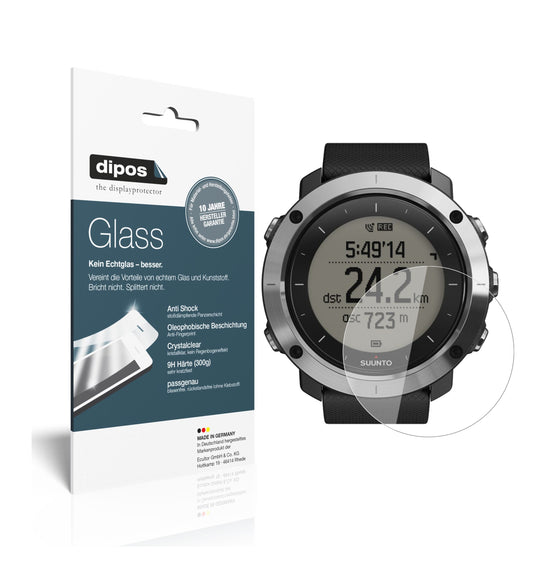 Klare Displayschutzfolie von dipos passend für Suunto Traverse, 9H kratzfest und blasenfrei montiert