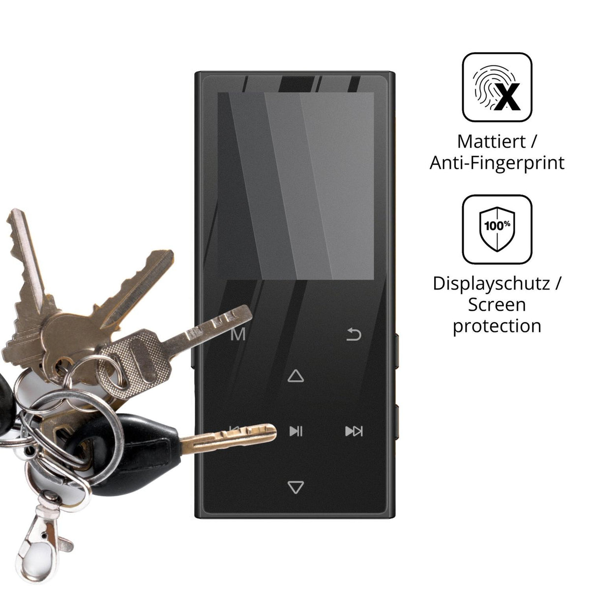 dipos Displayschutz für SWOFY D50, mattierte Oberfläche, Blickschutzfilter und perfekter Passform