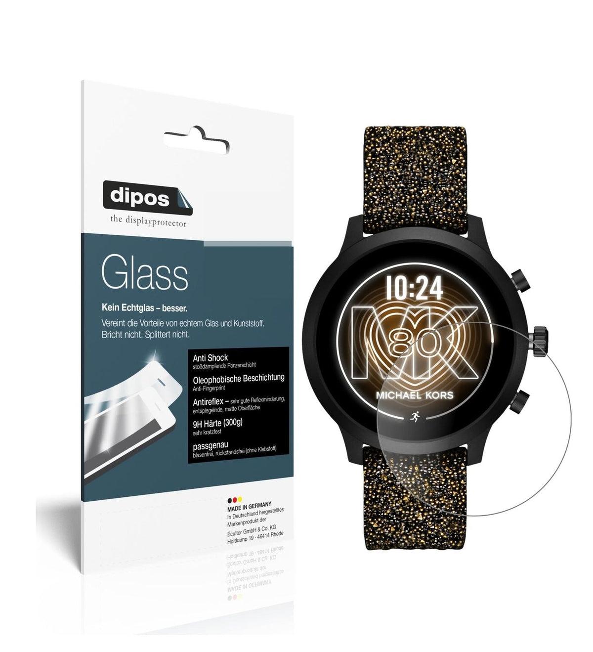 1x 9H Schutzfolie matt für Michael Kors Access GO Panzerfolie