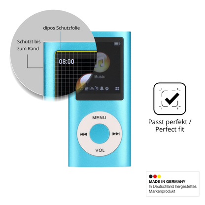 Schutz gegen Kratzer auf dem Sxhlseller MP3-Player Glas durch Schlüssel oder Ähnliches