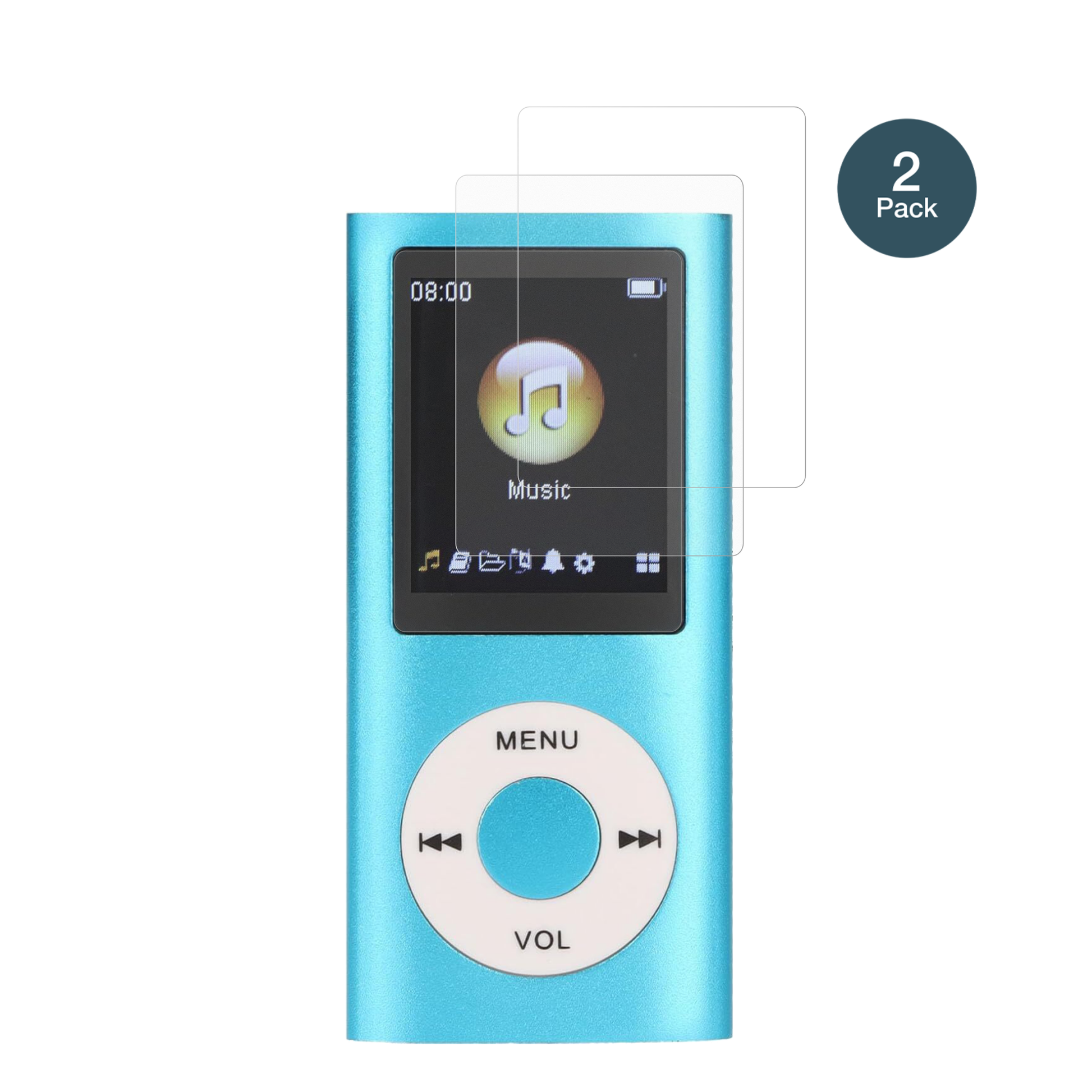 SxhlsellerMP3-Player mit aufgebrachter dipos Panzerfolie, die lästige Fingerabdrücke minimiert