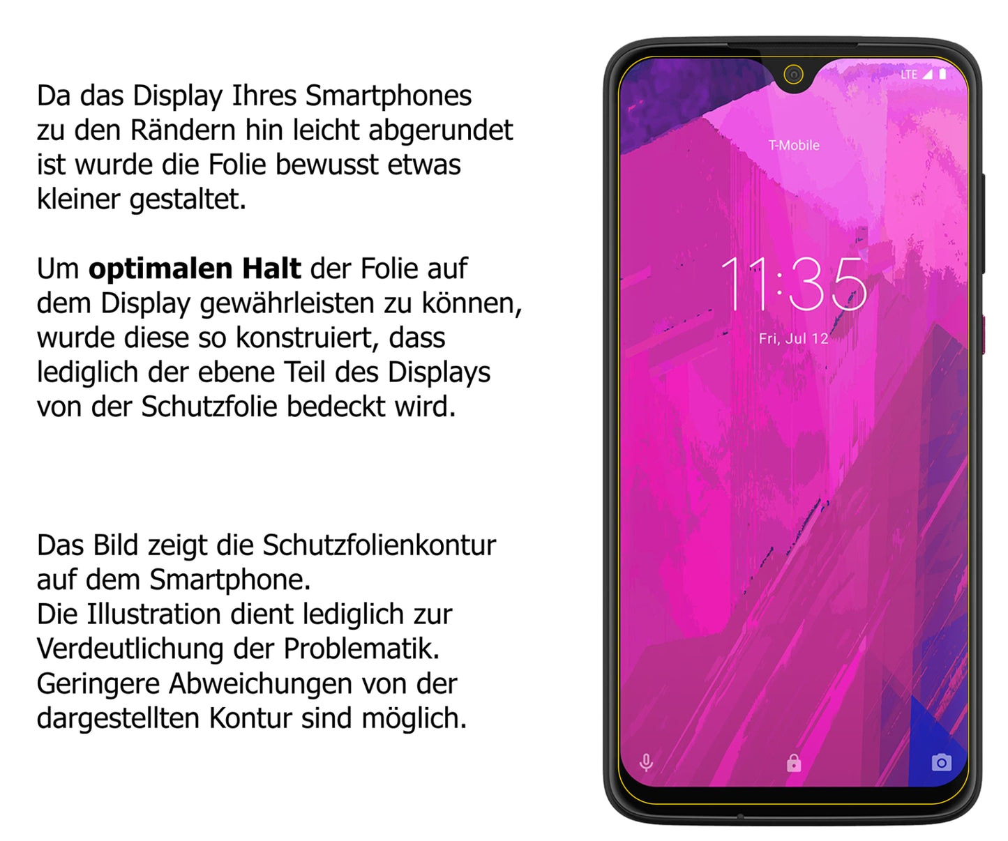 1x 9H Schutzfolie für T-Mobile Revvlry Plus Panzerfolie