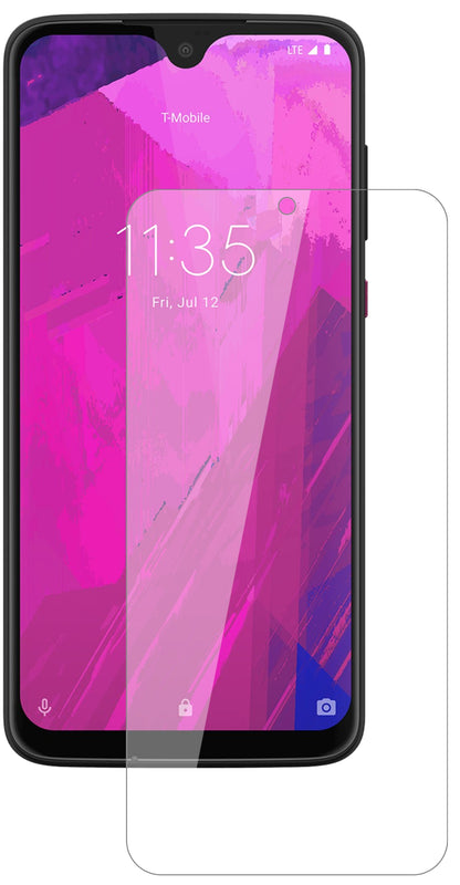 T-MobileRevvlry Plus mit aufgebrachter dipos Flex Schutzfolie, glasklare Darstellung ohne Einschränkungen