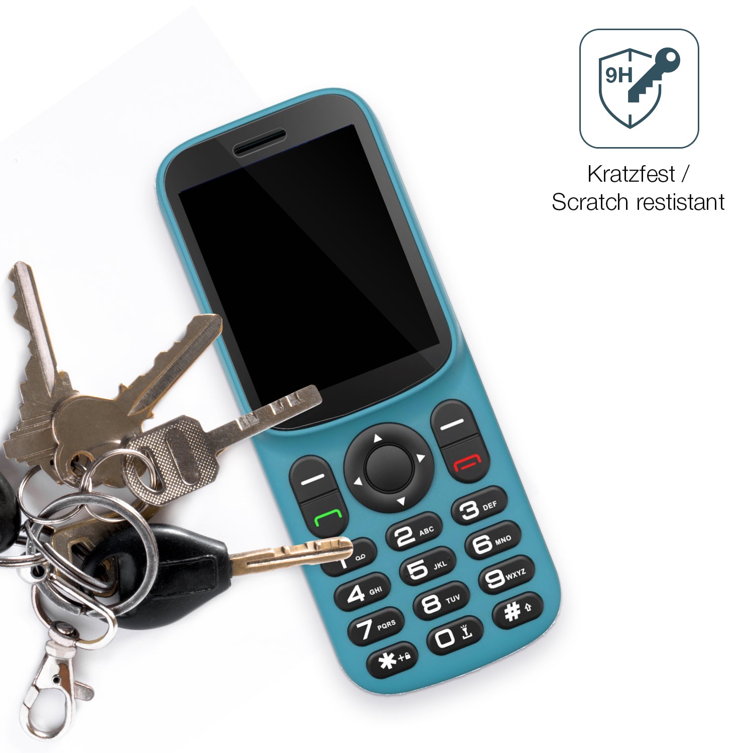 dipos Displayschutz für T185 4G Handy, transparente Oberfläche, perfekte Passform auch für die Rundungen