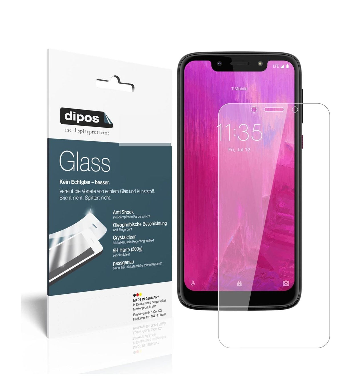 1x 9H Schutzfolie für T-Mobile Revvlry Panzerfolie