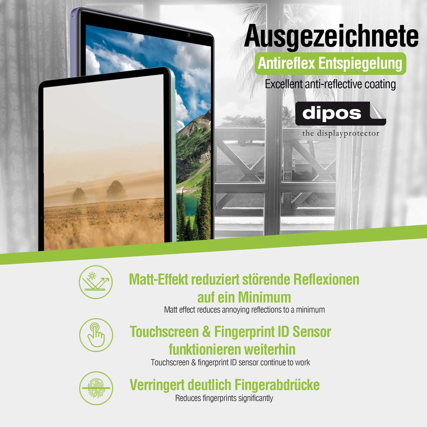 2x Schutzfolie matt für Doogee U10 Display-Schutzfolie