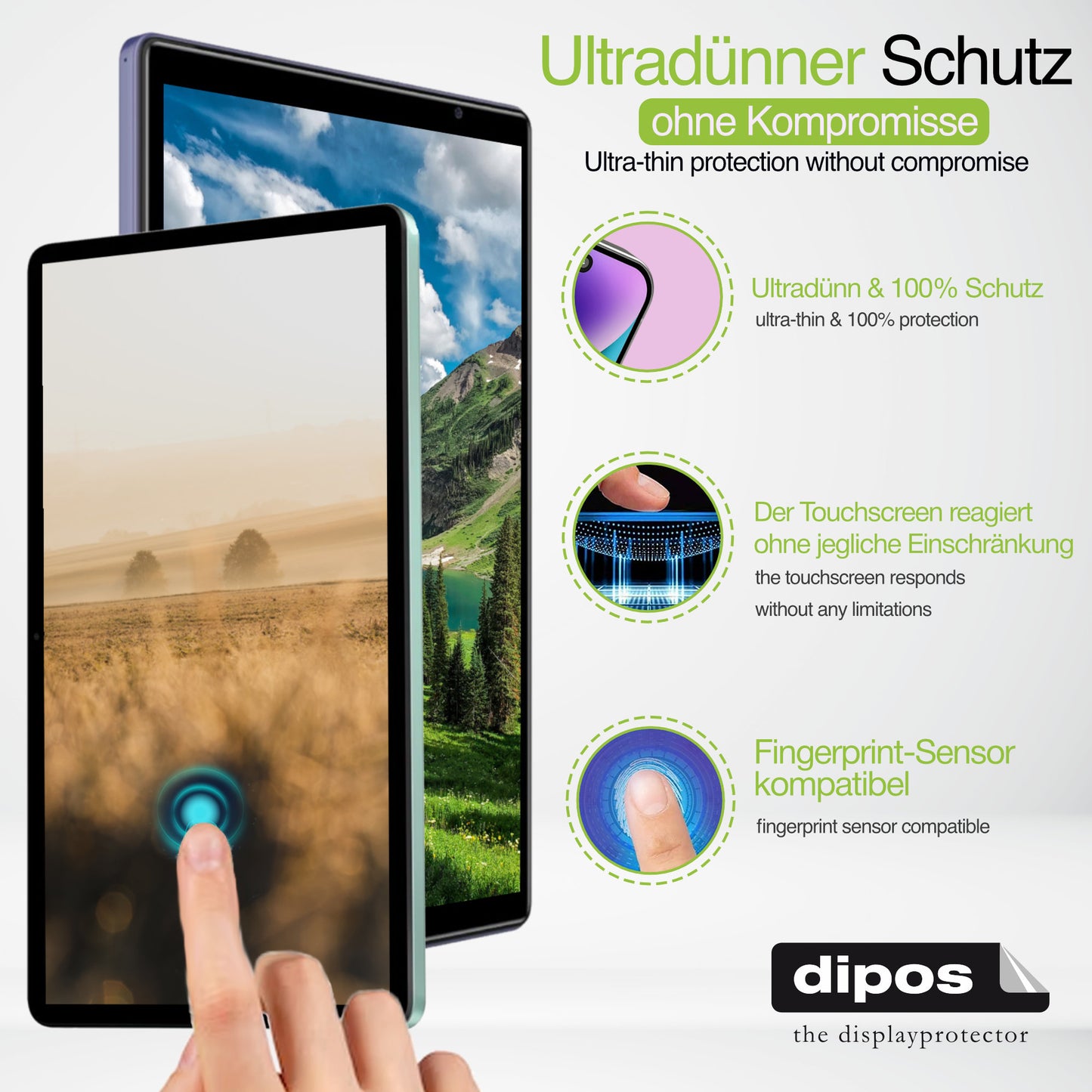 2x Schutzfolie matt für Doogee U10 Display-Schutzfolie