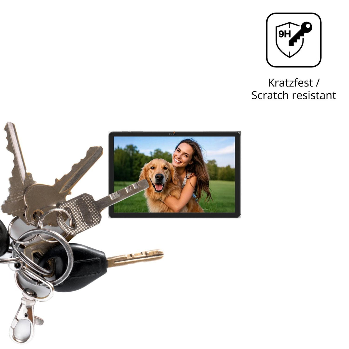 dipos Displayschutz für TABWEE T70, mattierte Oberfläche, robuste Festigkeit und perfekte Passform