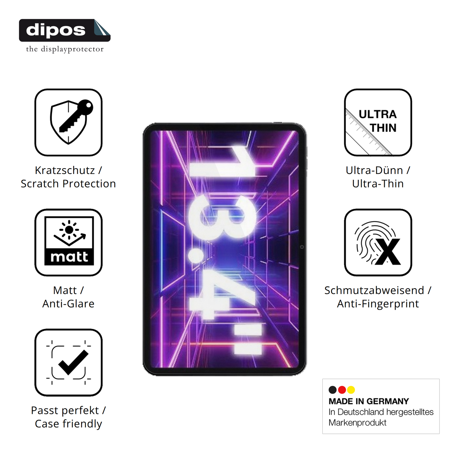 2x Schutzfolie matt für Tabwee T60 Pro 13.4 Zoll Display-Schutzfolie